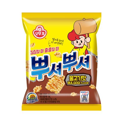 [오뚜기] 뿌셔뿌셔 불고기맛 90g / [OTTOGI] Ppushu Ppushu, Nudelsnack mit Bulgogi-Geschmack 90g