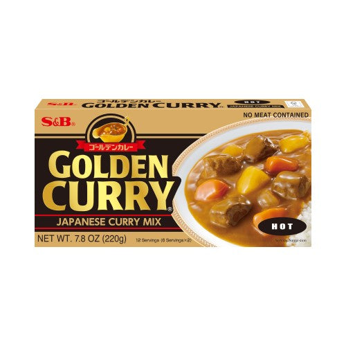 [S&B] 골든 커리 매운맛 220g / [S&B] Golden Curry Hot, japanisches Curry in Würfel 220g