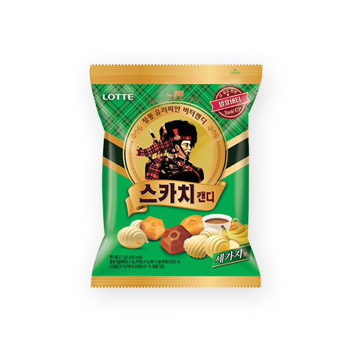 [롯데] 스카치 캔디 157g / [LOTTE] Scotch Candy, Bonbons in drei Geschmacksrichtungen(Kaffee, Vanille und Banane) 157g