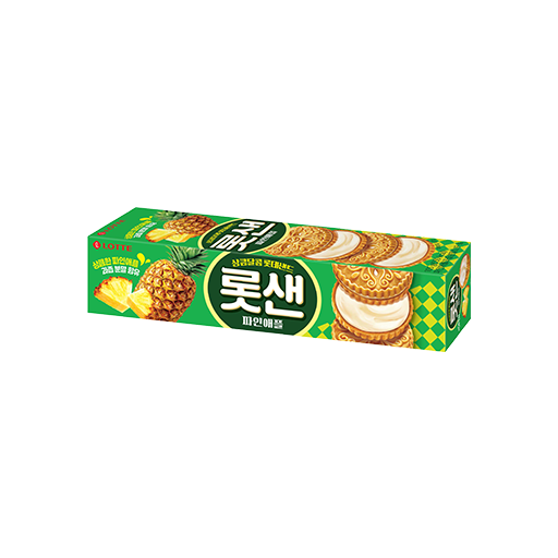 [롯데] 롯데샌드 105g / [LOTTE] Finesand, Kekse mit Ananascremefüllung 105g