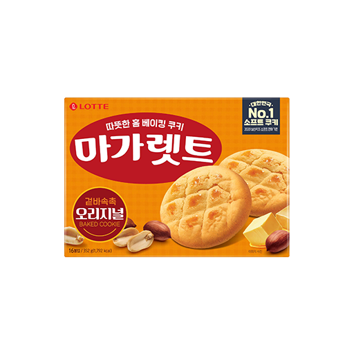 [롯데] 마가렛트 176g / [LOTTE] Magaret, koreanisches weiches Gebäck mit Mandeln 176g