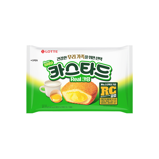 [롯데] 카스타드 276g / [Lotte] Custard, weiches Gebäck mit einer cremigen Füllung 276g