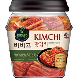 [비비고] 비건 김치 500g / [BIBIGO] Veganes Mat Kimchi, geschnittener fermentierter Chinakohl im kleinen Behälter 500g