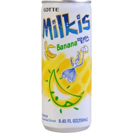 [롯데] 밀키스 바나나맛 250ml / [LOTTE] Milkis(Banane), süßliches Milchgetränk mit Kohlensäure 250ml