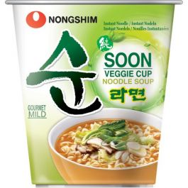 [농심] 순라면 작은사발 67g / [Nongshim] Soon Ramyun, koreanische vegane Instantnudeln im kleinen Becher 67g