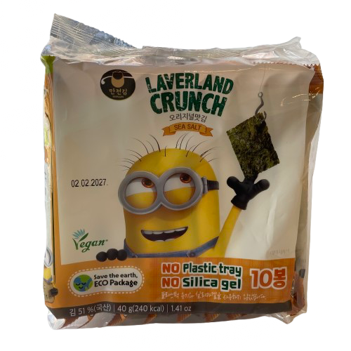 [만전] 미니언즈 레이버랜드 오리지날 도시락김(10봉) 40g / [Manjun] Minions Dosirak Gim(10Pcs) 40g