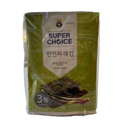 [만전] 슈퍼 초이스 만전파래김 60g / [Manjun] Super Choice Manjun Paraegim(geröstete und gesalzene Algenblätter) 60g