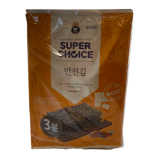 [만전] 슈퍼 초이스 만전김 60g / [Manjun] Super Choice Manjun Gim(geröstete und gesalzene Algenblätter)