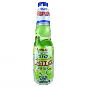 [키무라] 라무네(메론) 200ml / [Kimura] Ganso Ramune Melon, japanisches Erfrischungsgetränk mit Kohlensäure(Melone) 200ml