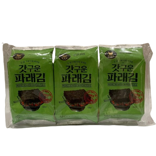 [만전] 갓구운 파래김 13.5g / [Manjun] Parae Gim, grüne Algenblätter 3er Pack 13.5g