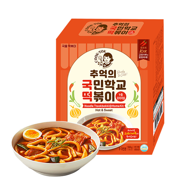 [국떡] 추억의 국민학교 떡볶이 누들 오리지널 550g / [Guktok] Noodle Tteokbokki Kit 550g