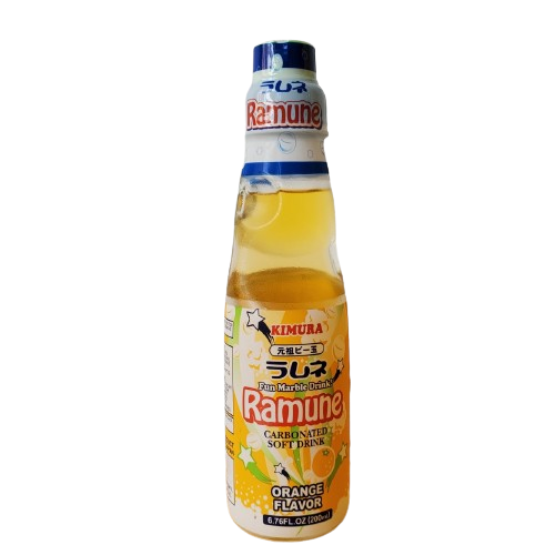 [키무라] 라무네 오렌지 200ml / [Kimura] Ramune Orange, japanisches Erfrischungsgetränk mit Kohlensäure(Orange) 200ml