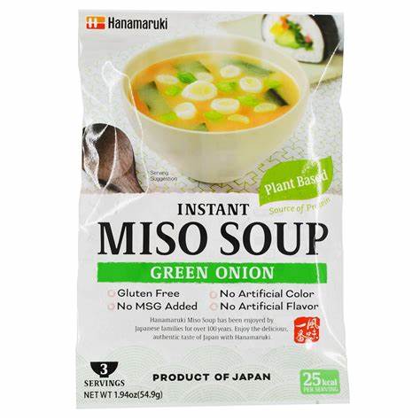 [하나마루키] 인스턴트 대파가 들어있는 비건 미소국 549g / [Hanamaruki] Vegane Instant Misosuppe mit Lauchzwiebeln 549g