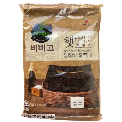 [비비고] 햇바삭 재래김 80g(4팩) / [BIBIGO] sehr knusprig geröstete Algenblätter(4er Pack) 80g