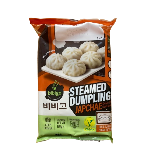 [비비고] 비건 찐만두(잡채) 168g / [BIBIGO] Gedämpfte Teigtaschen(Japchae, vegan) 168g