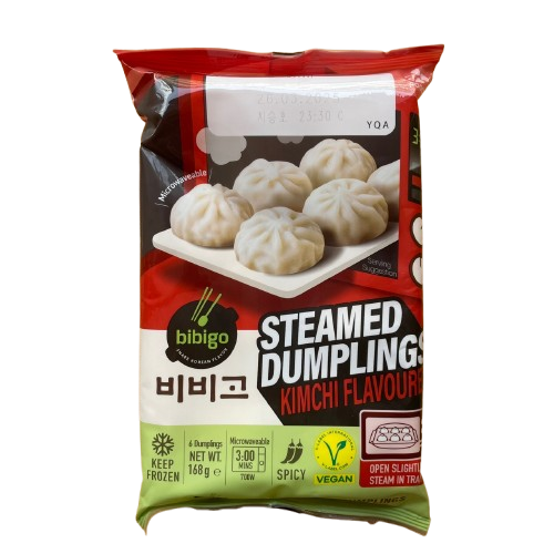 [비비고] 비건 김치 찐만두 168g / [BIBIGO] Gedämpfte Teigtaschen(Kimchi, vegan) 168g