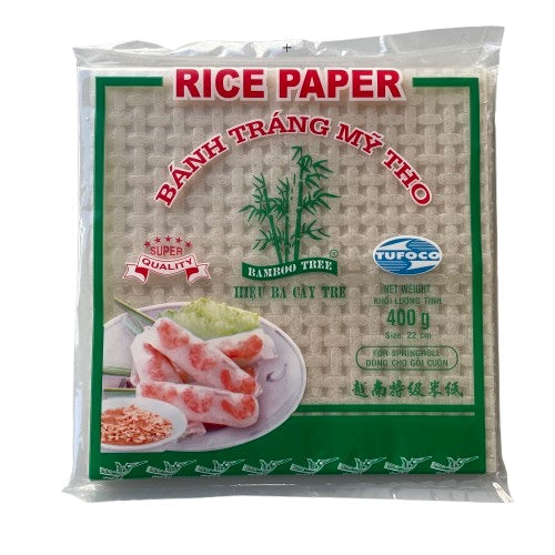 [밤부트리] 사각 라이스 페이퍼 400g / [Bamboo Tree] Reispapier Sommerrolle Viereckig 22 cm 400 g