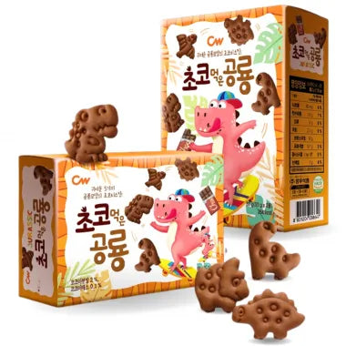 [청우] 초코공룡 60g / [CW] Dinosaur Choco, dinosaurierförmige Schoko-Kekse 60g