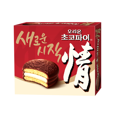 [오리온] 초코파이 468g / [Orion] Choco Pie, zwei kleine runde Kuchen-Schichten mit Marshmallow-Füllung und Schokoladenüberzug 468g