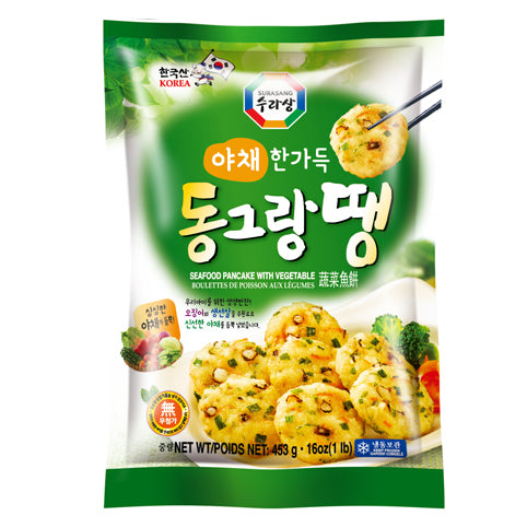 [수라상] 야채 한가득 동그랑땡 453g / [Surasang] Donggrangddeng, koreanische Frikadellen mit Meeresfrüchten und Gemüse 453g