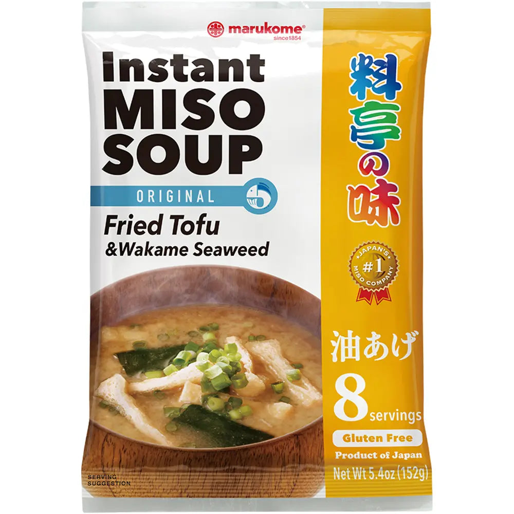 [마루코메] 유부가 들어있는 인스턴트 미소국 152g / [Marukome] Instant Misosuppe mit frittiertem Tofu 152g